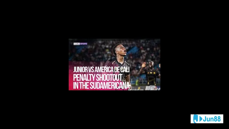 Hình ảnh hành động trong trận đấu giữa Junior và America De