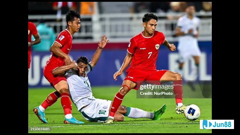 Hình ảnh hành động trận đấu giữa U23 Iraq và U23 Campuchia