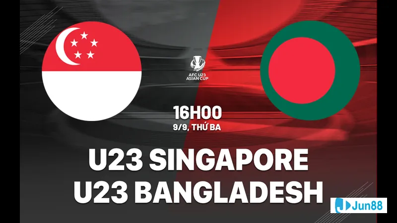U23 Singapore đang thi đấu trước U23 Bangladesh vào ngày 9/9