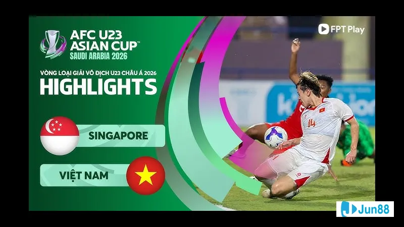 U23 Singapore và U23 Bangladesh gặp nhau trong trận đấu lúc 16h00